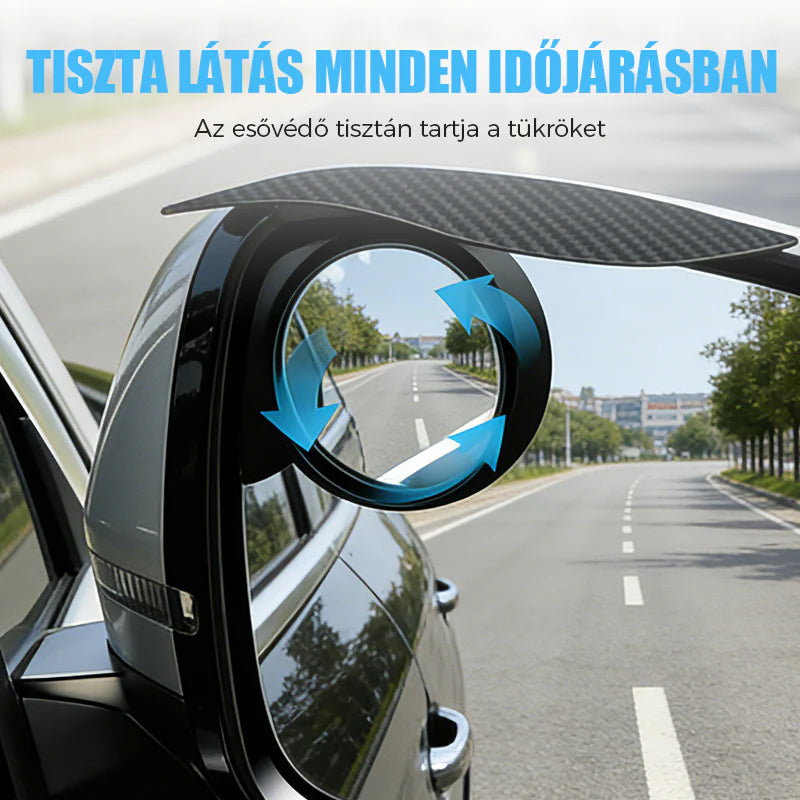 🚗 Állítható, holttérfigyelő autó-tükör beépített ablaktörlővel, amely biztosítja a vezetés biztonságát