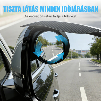 🚗 Állítható, holttérfigyelő autó-tükör beépített ablaktörlővel, amely biztosítja a vezetés biztonságát