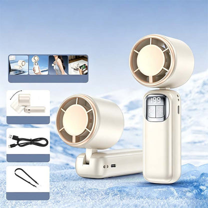 ❄️💨 Kézi jéghűtéses nagy sebességű ventilátor – félvezető technológiával biztosított villámgyors hűtés, 10–15 °C-os hűsítő hatás, csendes működés és erős légáram, hordozható és hosszú üzemidő – elengedhetetlen kiegészítő a nyári szabadtéri tevékenységekhe