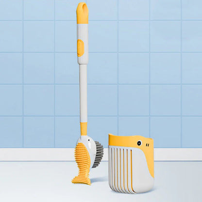 🔥✨ Falra akasztható, tapadókorongos WC-tisztító kefe szett 🏡