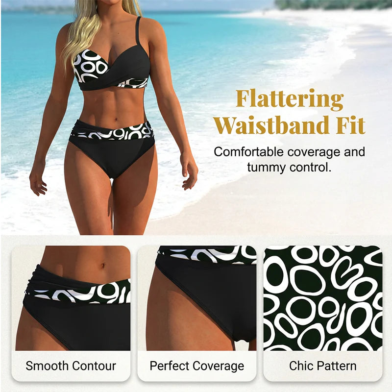 👙 Időkorlátozott 50%-os kedvezmény! ✨ Női, formázó hatású, kétrészes bikini szett