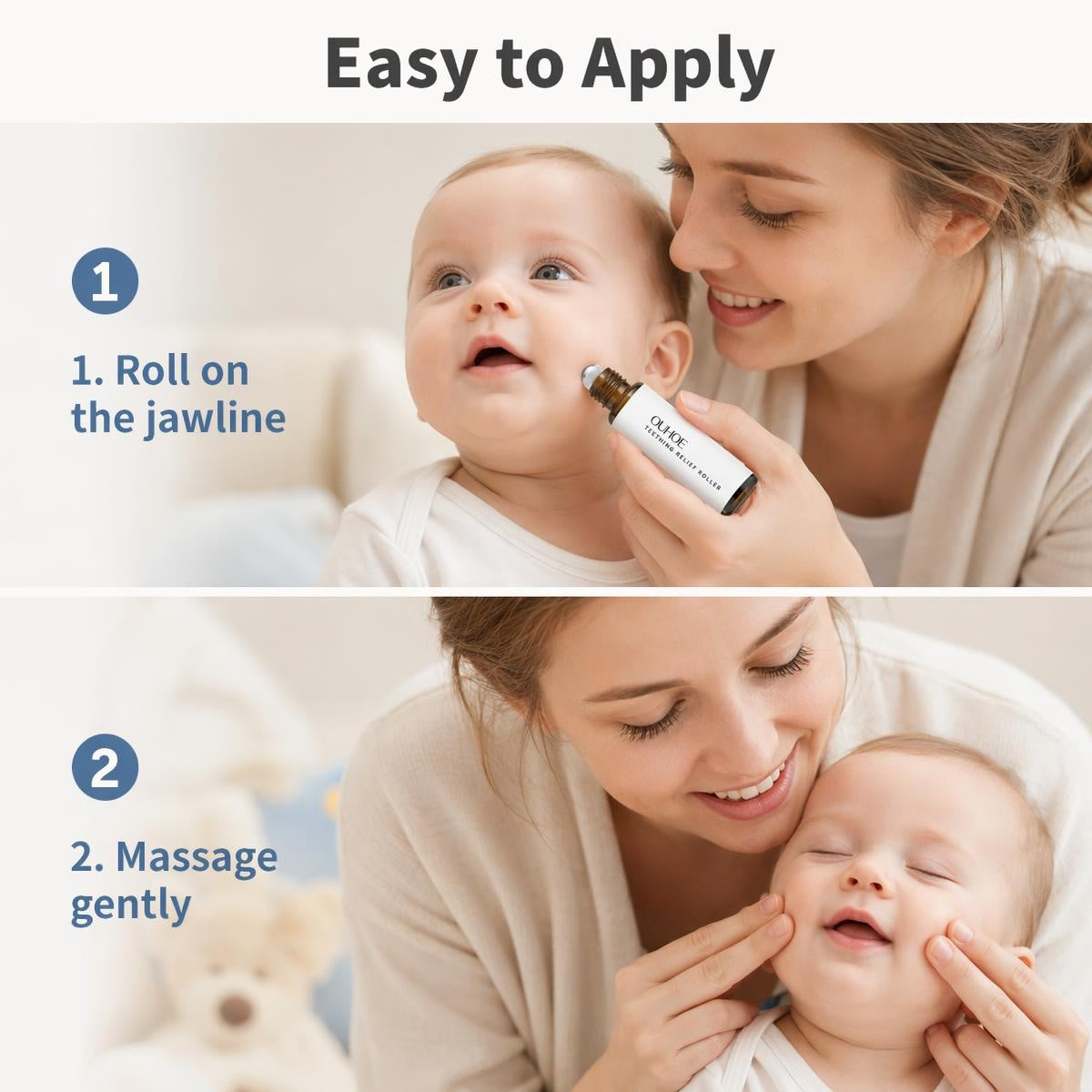 🍼 Természetes összetételű babagumi masszázs roll-on krém | BABYROLL