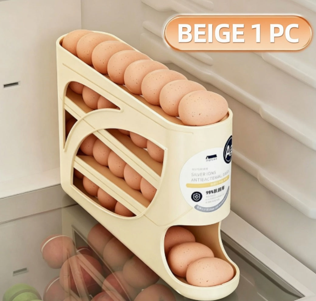 🥚🔄Négyemeletes tojástartó, gördülő tojástároló doboz🧊