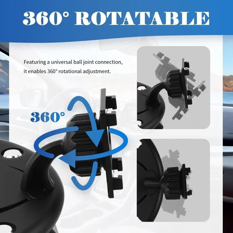 360°-ban forgatható CD-tartóval ellátott autós tartó  | CDMOUNT