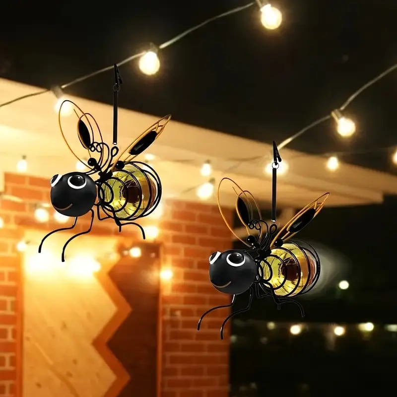 🐝☀️ Méh alakú, függeszthető napelemes lámpa, kültéri használatra