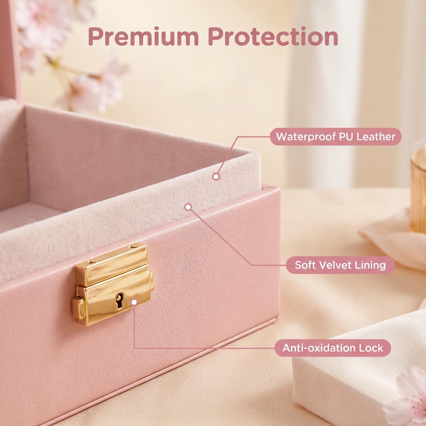 💍📦 Nagy űrtartalmú ékszerdoboz fülbevalókhoz és fülcsapokhoz – egyszerű, európai stílusú, kétszintes ékszeres doboz