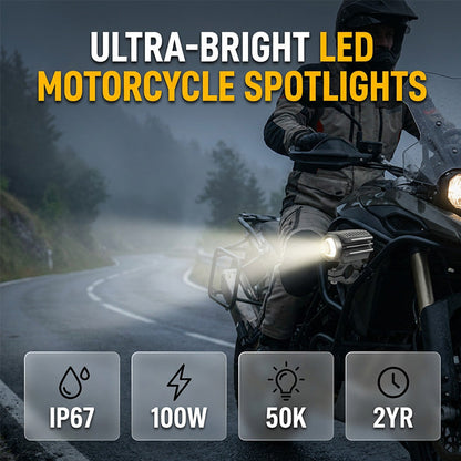 💡🏍️ Univerzális motorkerékpár-LED-fényszóró – Két színű kiegészítő menetlámpa