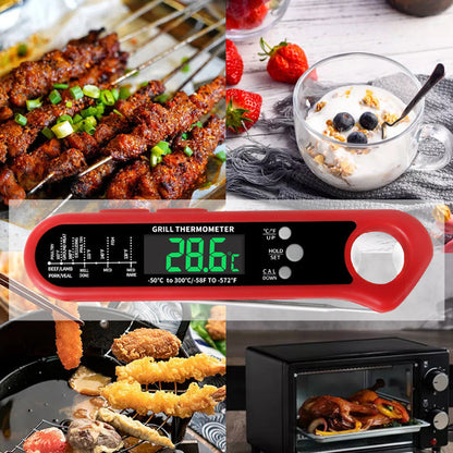 🥩🔥 Kétérzékelős hús hőmérő – egyszerre több húsdarab hőmérsékletének figyelése, 2–3 másodperces azonnali leolvasás, magas hőmérséklet riasztás