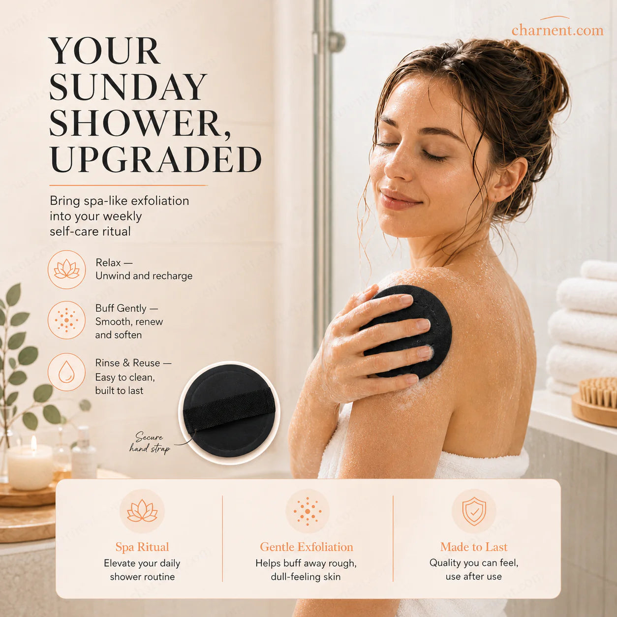 💞Az eladások meghaladták a 20 000 darabot! 🌸🧖‍♀️ 50%-os kedvezmény! Fürdőszivacs – gyengéden hámlaszt, kitisztítja a pórusokat és ragyogóbbá teszi a bőrt ✨🛀