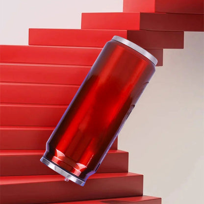 🥤✨ Kétrétegű rozsdamentes acél kólásdobozos hőszigetelő pohár – klasszikus retro kialakítás, hosszú ideig tartó hő- és hűtésmegtartás, hordozható, szivárgásmentes