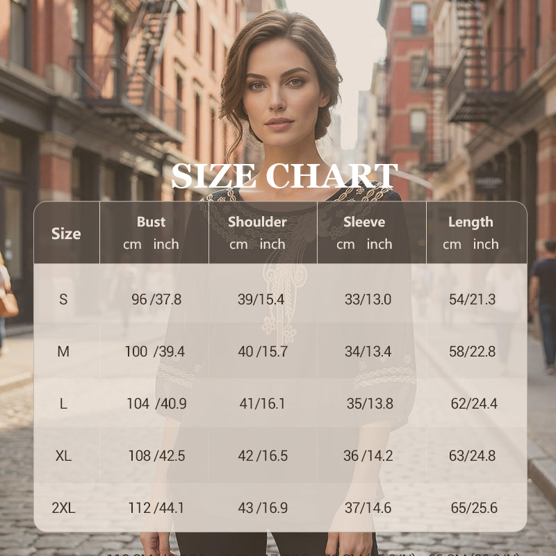 🔥 Női hímzett pamut-len keverék ing