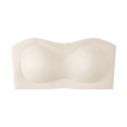 💞Női vállpánt nélküli melltartók, push-up bandeau melltartók, csúszásmentes, merevítő nélküli, támasztó, párnázott melltartók, varratmentes, kényelmes csőmelltartók