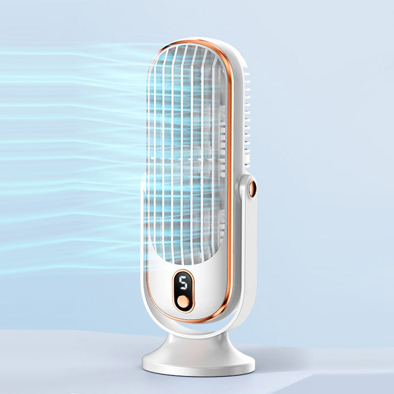 ❄️ Hordozható asztali légkondicionáló ventilátor – Csendes, oldalra forgó hűtőventilátor, 5 sebességfokozattal ☀️