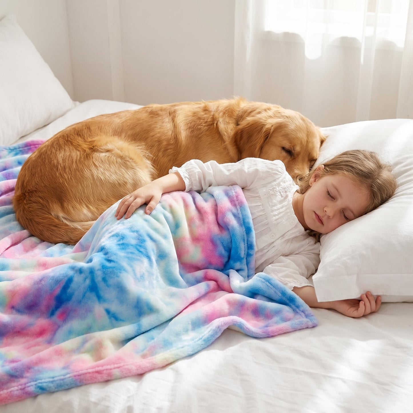 🧳🛏️Rendkívül puha, batikolt plüss takaró