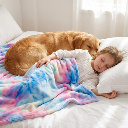 🧳🛏️Rendkívül puha, batikolt plüss takaró