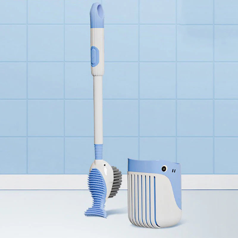 🔥✨ Falra akasztható, tapadókorongos WC-tisztító kefe szett 🏡