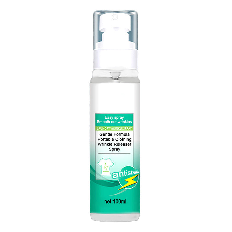 👔✨ Ránctalanító spray – Kíméletes összetételű, vasalás nélkül, egy spricceléssel kisimítja a ráncokat, hordozható kis kiszerelés, utánvéttel