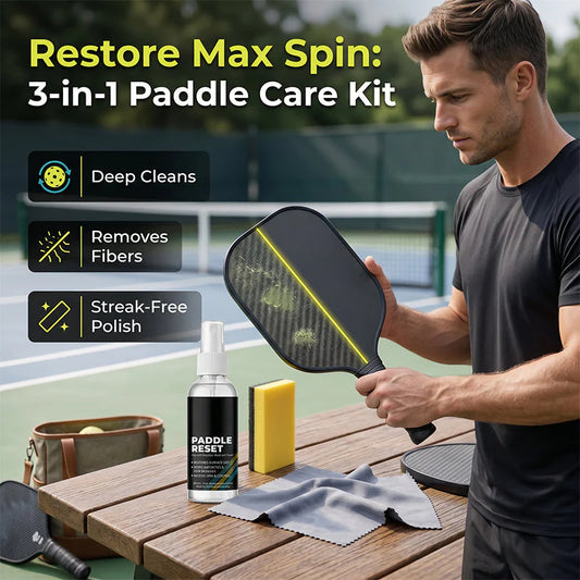 🏓 Hordozható Pickleball-ütő tisztító készlet – ✨Kímélő ütőtisztító spray szivaccsal és törlőkendővel | PICKLECARE 🎾🛡️