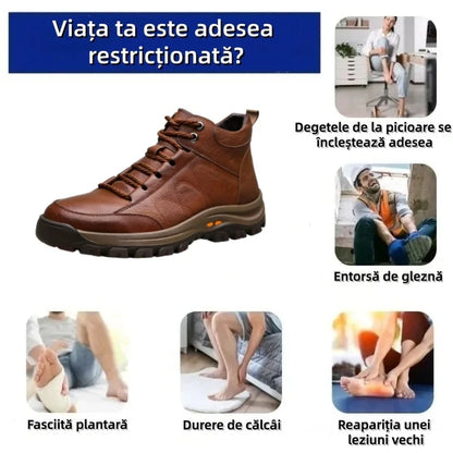 🎁Ultima zi pentru a te bucura de o reducere de 50%, nu o rata! ⏰Fabricați din piele de vițel australiană🐂Suport pentru picioare - ameliorează durerea de picioare✅Impermeabili și antiderapanți, confortabili la mers✅Eleganți și versatili.