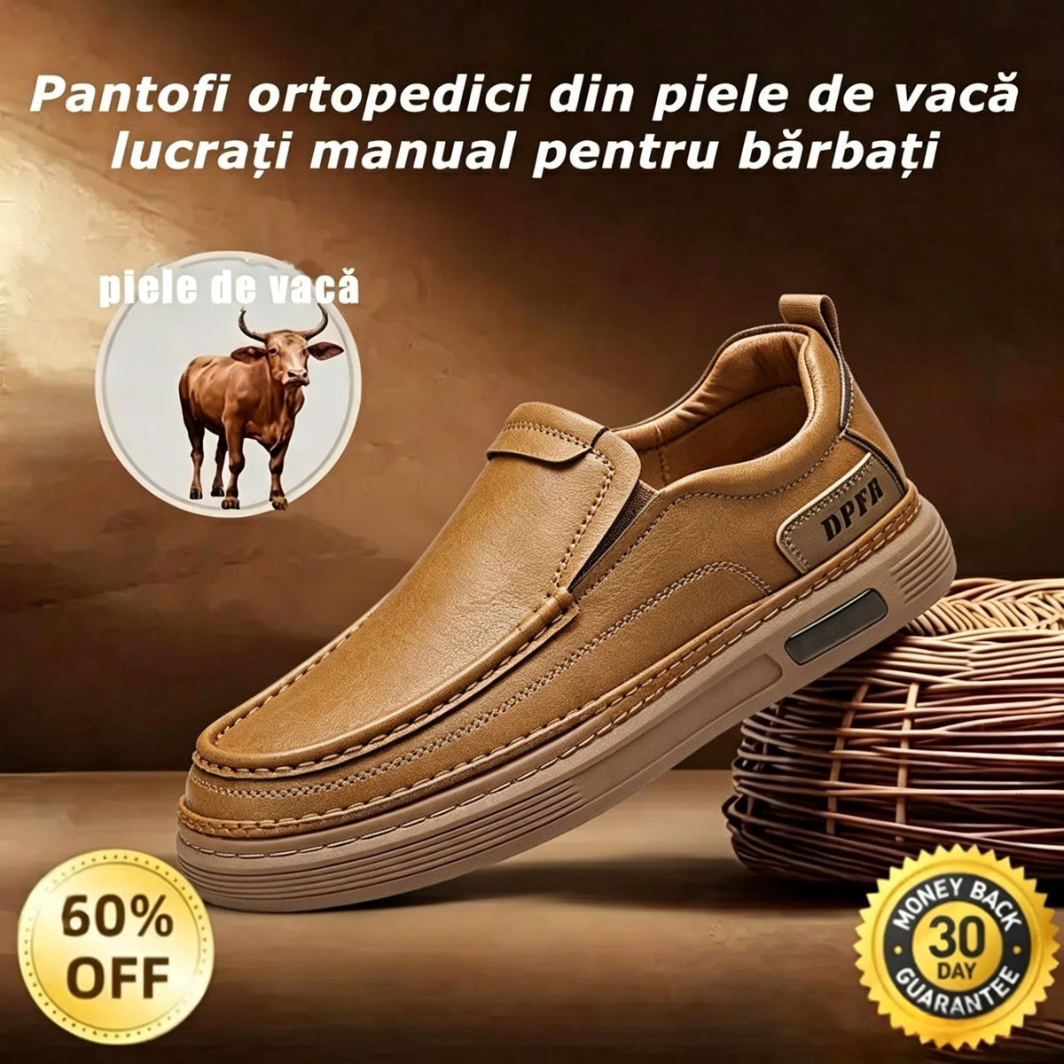 🎁Ultima zi pentru a te bucura de o reducere de 40%, nu o rata! ⏰Fabricați din piele de vițel australiană🐂Suport pentru picioare - ameliorează durerea de picioare✅Impermeabili și antiderapanți, confortabili la mers✅Eleganți și versatili.