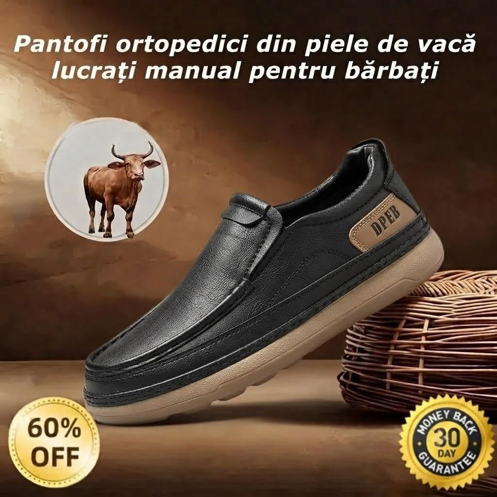 🎁Ultima zi pentru a te bucura de o reducere de 40%, nu o rata! ⏰Fabricați din piele de vițel australiană🐂Suport pentru picioare - ameliorează durerea de picioare✅Impermeabili și antiderapanți, confortabili la mers✅Eleganți și versatili.