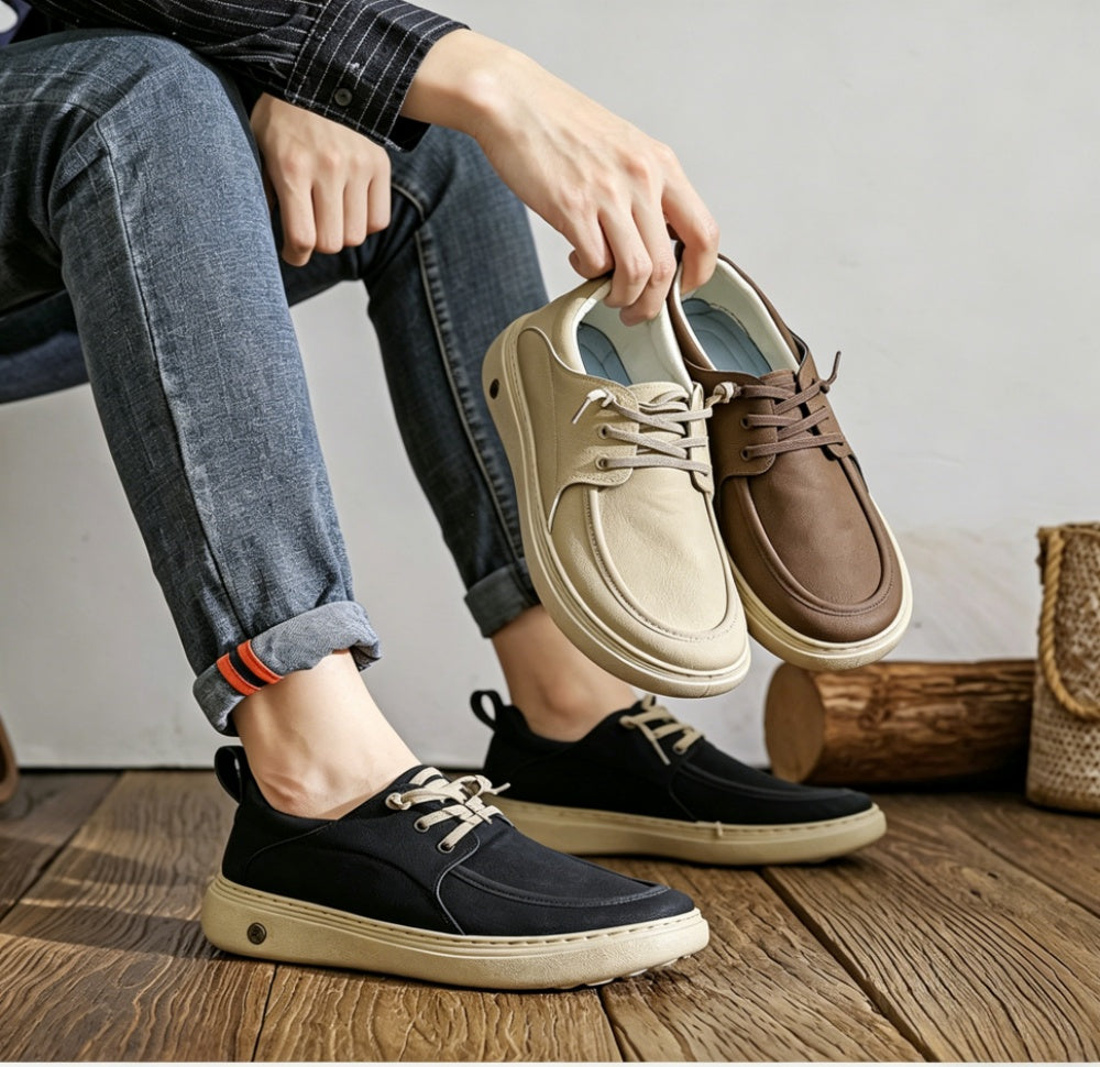 🎁Ultima zi pentru a te bucura de o reducere de 50%, nu o rata! ⏰Fabricați din piele de vițel australiană🐂Suport pentru picioare - ameliorează durerea de picioare✅Impermeabili și antiderapanți, confortabili la mers✅Eleganți și versatili.